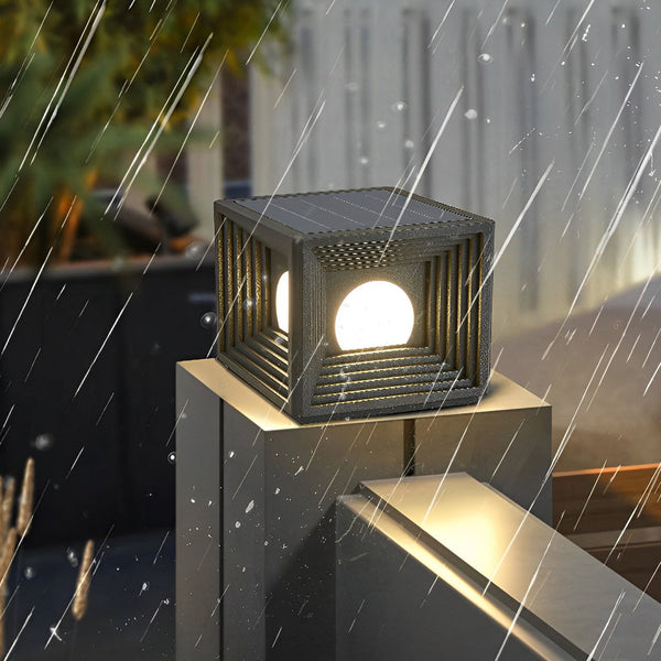 Square Solar Fence Post Light Ha092534