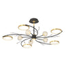 Stars Rings Flowers Branches Crystal 3 Step Dimming Modern Ceiling Lights
