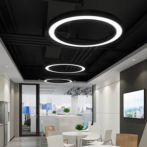 Round Ring Hanging Profile Light Suspended Office Led Pendant Light For Gyms