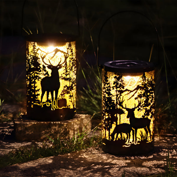 Hollow Deer Waterproof Solar Lantern Li002676