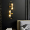 Modern Luxury 4 Light Oval Brass Wall Lamp With Clear Glass Shade