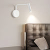 Black White Tube Led Swing Arm Wall Light Adjustable Wall Mounted Spotlight Bedroom Sconce Lamp
