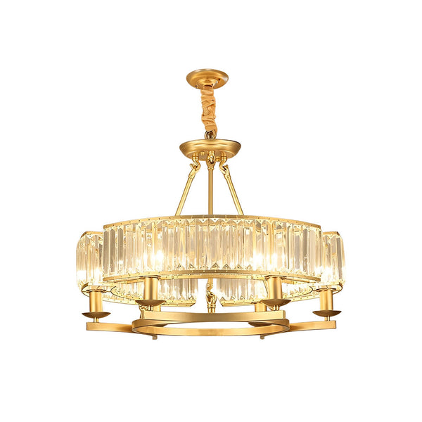 Round Metal Crystal Chandelier Ha098815