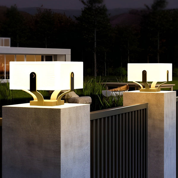 Square Ip65 Waterproof Solar Fence Lights Ha091118