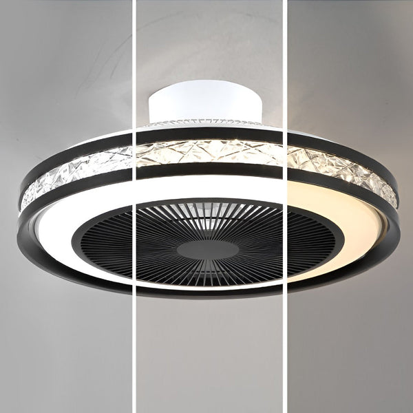 Nordic Minimalist Household Stepless Dimming Integrated Ceiling Fan Lamp