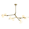 Nordic Style Modern Minimalist Cluster Metal Glass Chandelier Black Gold Fixture