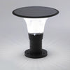 Round Black Solar Fence Post Light Ha082917