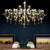 Stainless Steel Crystal Pendants Raindrops Led Italian Style Chandelier