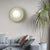 Japanese White Round 1 Light Wall Sconce 3 Sizes