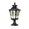 Retro Pattern Solar Fence Post Light Ha083679