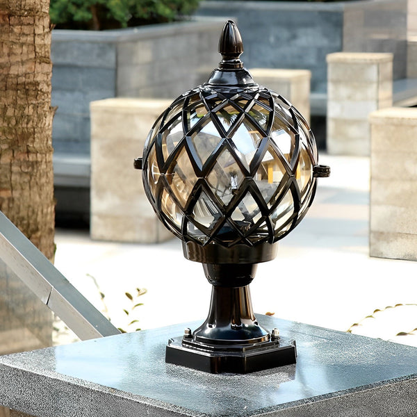 Round Ball Outdoor Fence Post Light Ha080211