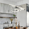 Contemporary Hanging 3 4 Light Tiered Ring Chandelier Chrome