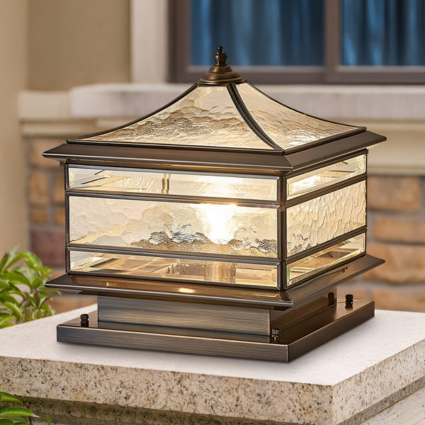 Waterproof Vintage Outdoor Fence Post Light