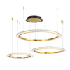 Simple Circular Rings Luxury Three Step Dimming Nordic Ceiling Light Fixture
