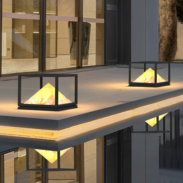 Square Modern Solar Pillar Light Ha091137