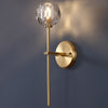 Ball Shaped Led Crystal Gold Postmodern Wall Lamp