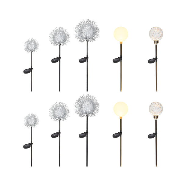 10Pcs Solar Dandelion Garden Lights Outdoor Pathway Light For Yard