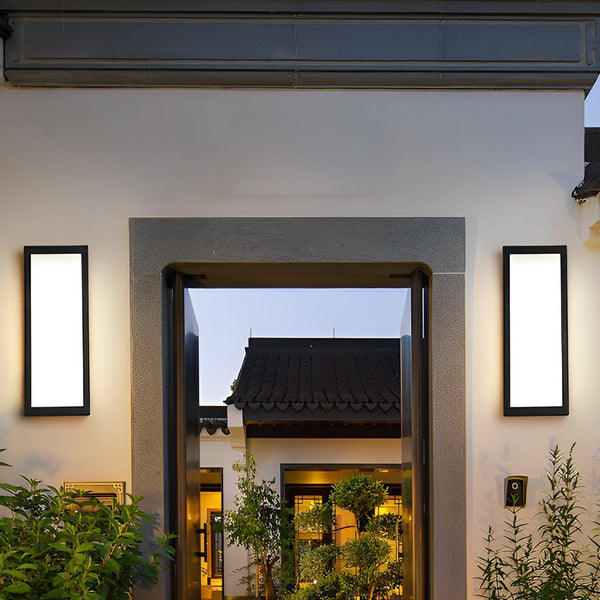 Rectangular Black Modern Outdoor Wall Lamp Li002194