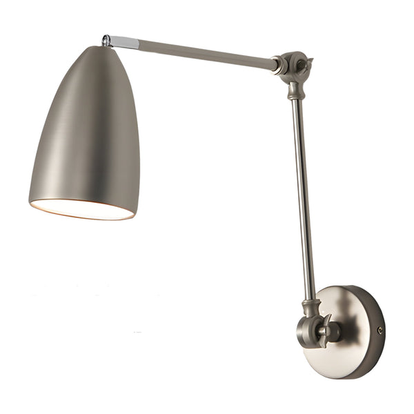 Swing Arm Wall Lamp Long 1 Bulb Rod Rocker Arm Wall Mounted Sconce With 3 Adjustable Joints