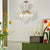 Elegant Glass Crystal Pendant 3 Step Dimming French Style Chandelier