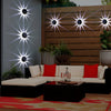 Round 9 Led Solar Petal Wall Light 3 Mode With Remote Outdoor Wall Sconce Lamp Waterproof Wall Mount Lighting