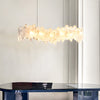 Handmade Leaf Glass Round 3 Step Dimming Luxury Post Modern Chandelier