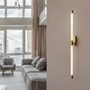 Acrylic Tube Tall Linear Wall Semi Flush Mount Sconce