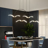 2 4 Light Modern Led Acrylic Seagull Linear Chandelier For Dining