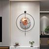 Battery Operated Round Led Hanging Metal Wall Clock