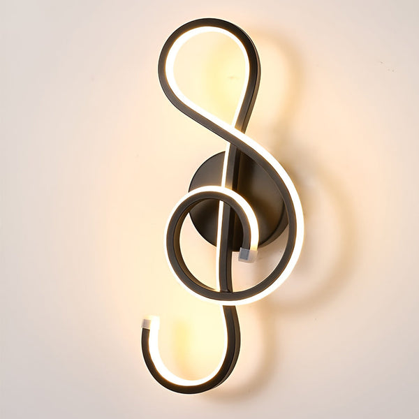 Musical Note Shaped Electroplated Wall Sconce
