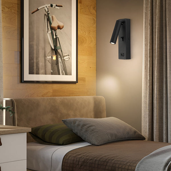Rectangular Wall Lamp With Switch Usb Charging Port Li002008