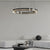 Black Glass Dimmable Led Ring Pendant Chandelier