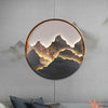 Round Mountain Scenery Painting Wall Light Li002574