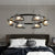 Round 6 8 10 Lights Curved Striped Glass Led Dimmable Nordic Chandelier Li002764