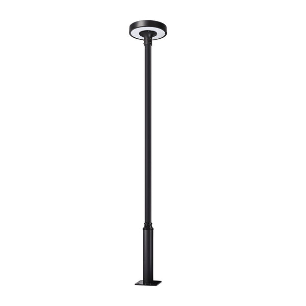 Round Waterproof Smart Remote Control Led Solar Lamp Post Top Lights