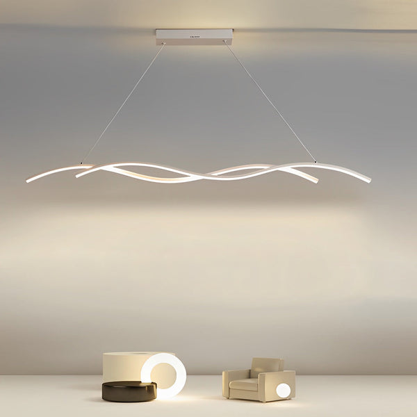 Double Wavy Hanging Ceiling Lamp Ha077473