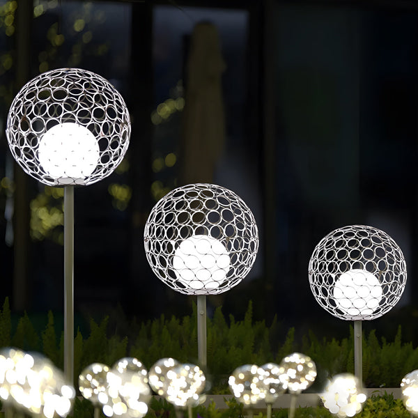 1 Light Solar Dandelion Sphere Garden Stakes Outdoor Lights