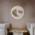 Round Moon 3D Sandstone Painting Usb Voice Control Decorative Painting