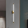 Acrylic Tube Tall Linear Wall Semi Flush Mount Sconce