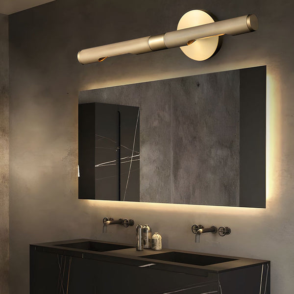 Modern Knurled Texture Led Bathroom Vanity Light Swiveling Head