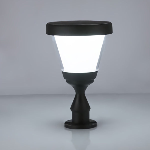 Round Modern Solar Fence Post Light Ha076261