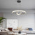Round Oval Led Black Chandelier Li002236