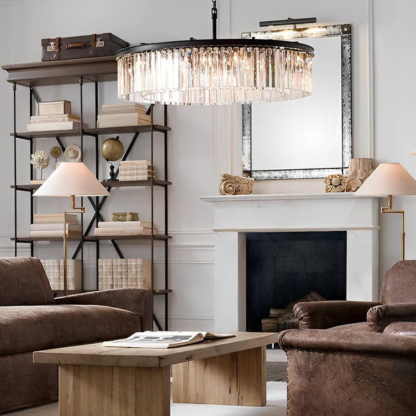 Round Metal Crystal Chandelier Ha084687