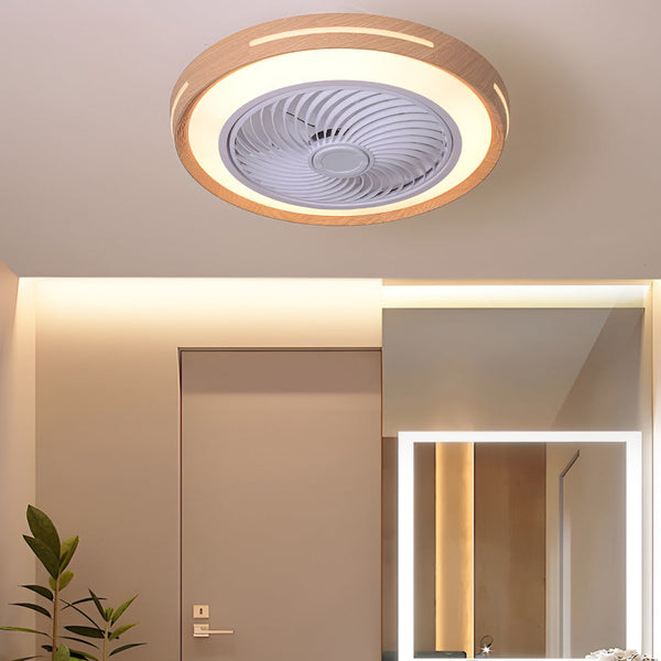 Round Ultra Thin Mute Led Bladeless Ceiling Fan