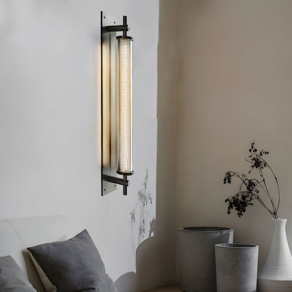 Industrial Black Stainless Steel Long Metallic Tube Wall Light 19 68 In H