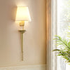 25 98 In H Gold Black Copper 1 Light American Wall Sconce With Fabric Shade