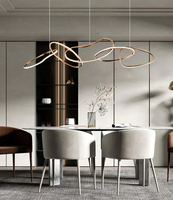 Irregular Chainlink Modern Chandeliers Ha091639