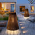 Rattan Shaded Tripod Metal And 1 Light Outdoor Floor Lamp