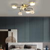 Simple Luxury Stars Ball Three Step Dimming Modern Ceiling Fan And Light