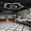 Curved Slim C Shape Led Pendant Half Circle Hanging Profile Light For Office